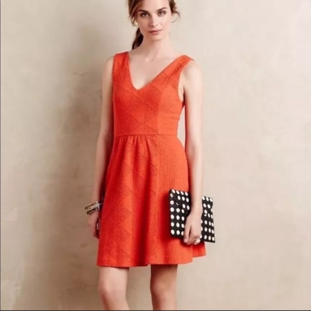 Maeve (Anthropologie) Orange Dress - Sz 0P